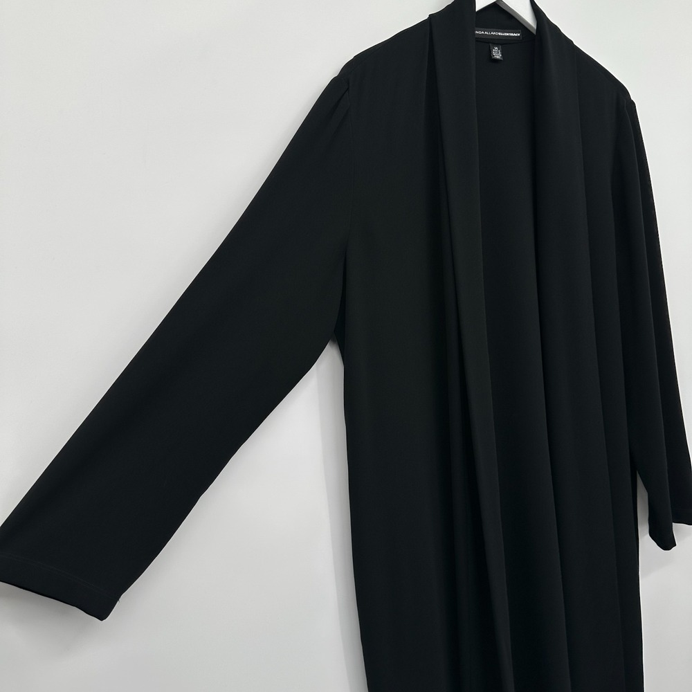 Vintage Linda Allard Ellen Tracy Jacket Duster Size 14‎ Stretch Quiet Luxury USA - Picture 5 of 12